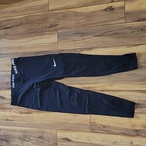 Nike Pro Women Dri-Fit Black Training Leggings Size Large